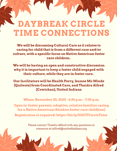 DAYBREAK CIRCLE TIME CONNECTIONS- Noember2020